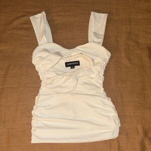 LAMARQUE White Zeela Cut Tank Top